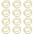 Gold Metal Napkin Rings Napkin Holders Buckles for Family Dinner Wedding PartyTable
