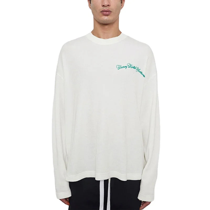 Custom Printing Cotton Men Long Sleeve Vintage Thermal Shirt