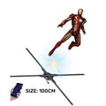 Factory Custom Large Size Hologram Equipment HD 100cm 3d Projection Hologram Fan in Restaurants and Shopping with Bluetooth