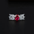 Fine Jewelry Ruby Zircon Stone Ring 925 Sterling Silver Jewelry Cz Rings for Women Gift