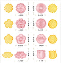 Saffron 8pcs/box Hot Flowers Cookie Mold Set of 8 Pcs Flower Cookies Maker Plastic Cutter for Homemade Cookie