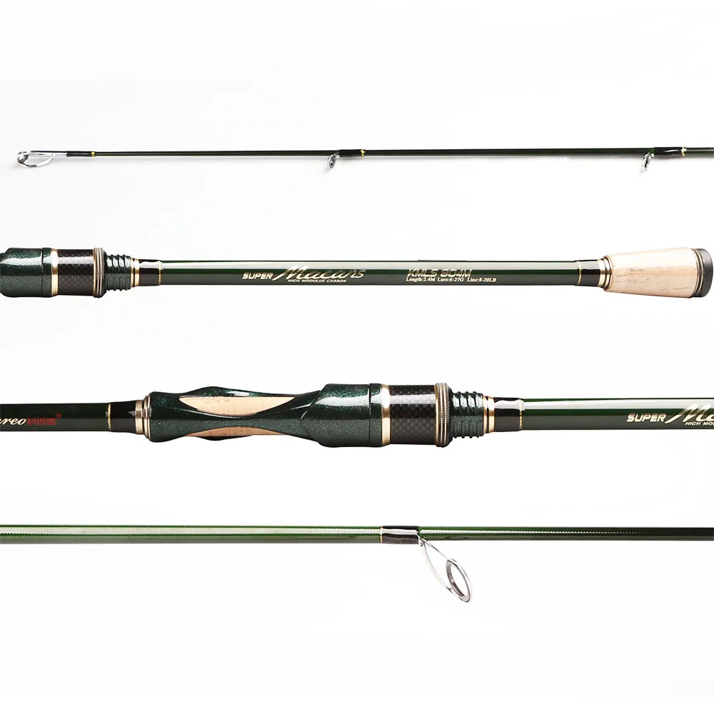 Alpha 4 Pieces Portable Travel Fishing Rod Carbon Fiber Spinning  Super Light Carbon Fiber Rod