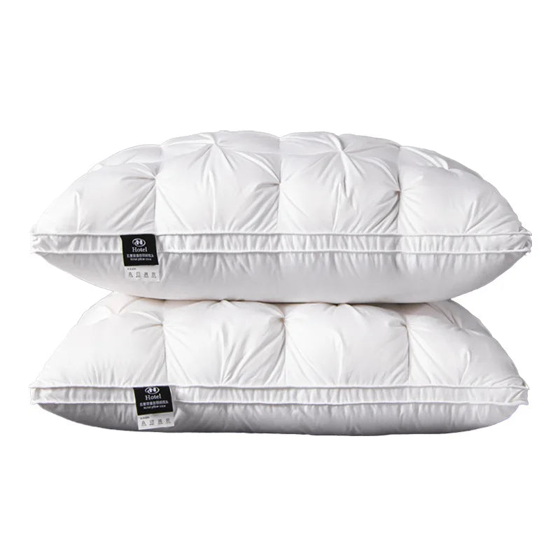 Hotel Down Pillow Cotton Student Dormitory Home a of Neck Pillow White Goose Down Pillow Core Wholesale Eco Friendly Neck Sleep