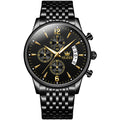 OEM  logo Custom Watch for Men Top Style Reloj Luxury  Fashion Calendar Stainless Steel Man Wrist Watch  Quartz Watches