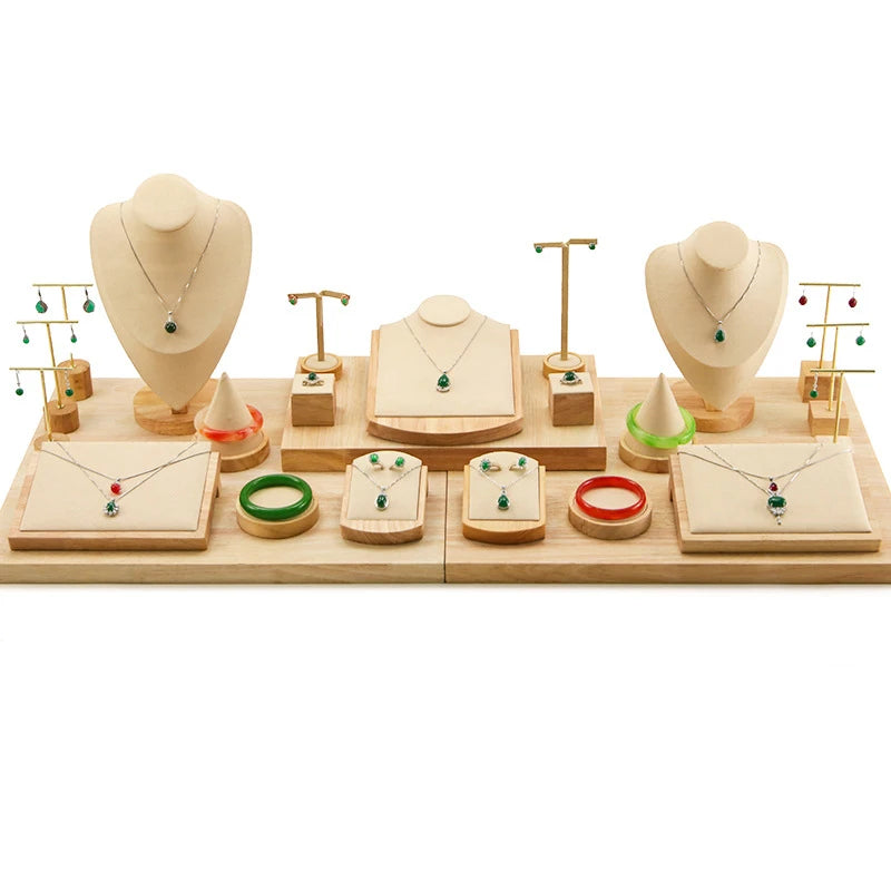 2021 RTS March Expo Jewellery Cabinet Display Props Wooden Jewelry Display Sets
