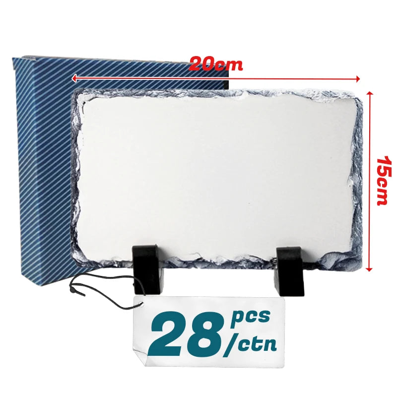 Sublimation Slate Blanks US Warehouse Plaque Diy Picture Photo Rock Stone Slates Crafts 15*20cm Sublimation Photo 28pcs/ctn