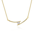 Relationship Heart Stone Unique Girls 18 k Gold Plated Minimalist Necklace