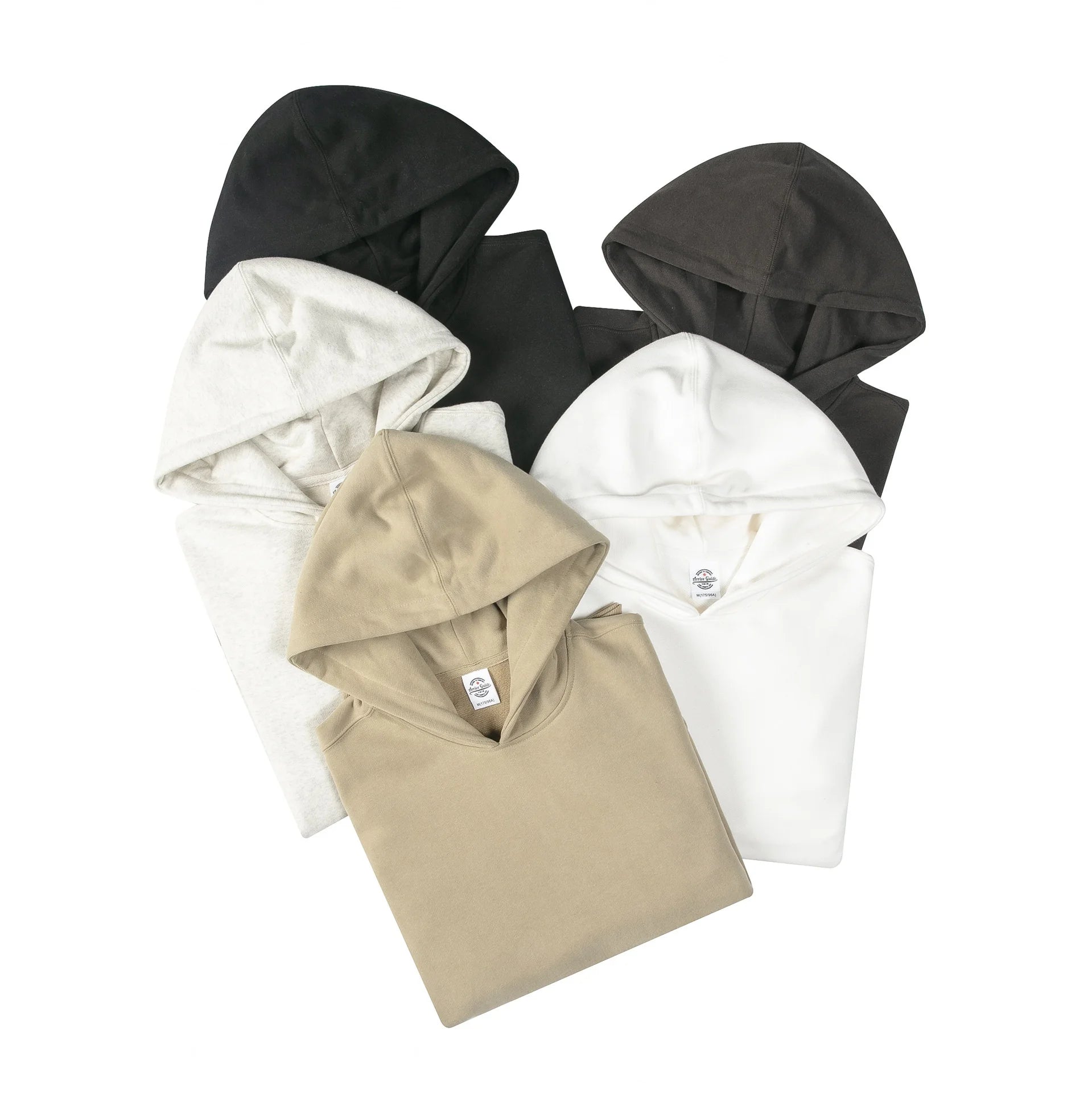 2025 Wholesale 520gsm Heavy Cotton Hoodies Plain Color French Terry Hoodie for Men