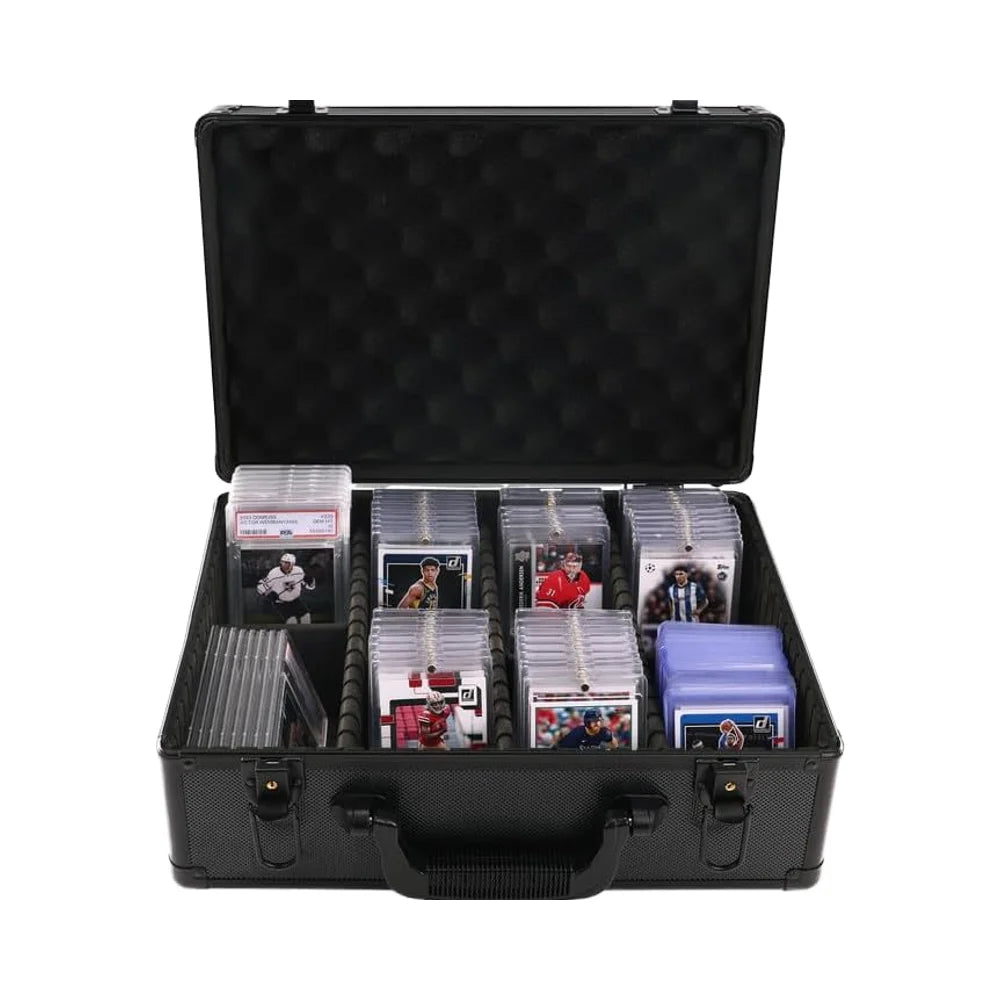 Toploader Storage Box Waterproof Graded Card Storage Case for 550+ 3\" X 4\" 35pt Rigid Cards 11 DIY Sponge Partition OEM