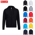 OEM Wholesale Embroidered Blank Hoodies Custom Cotton Zip up Hoodie Sweatshirts for Winter
