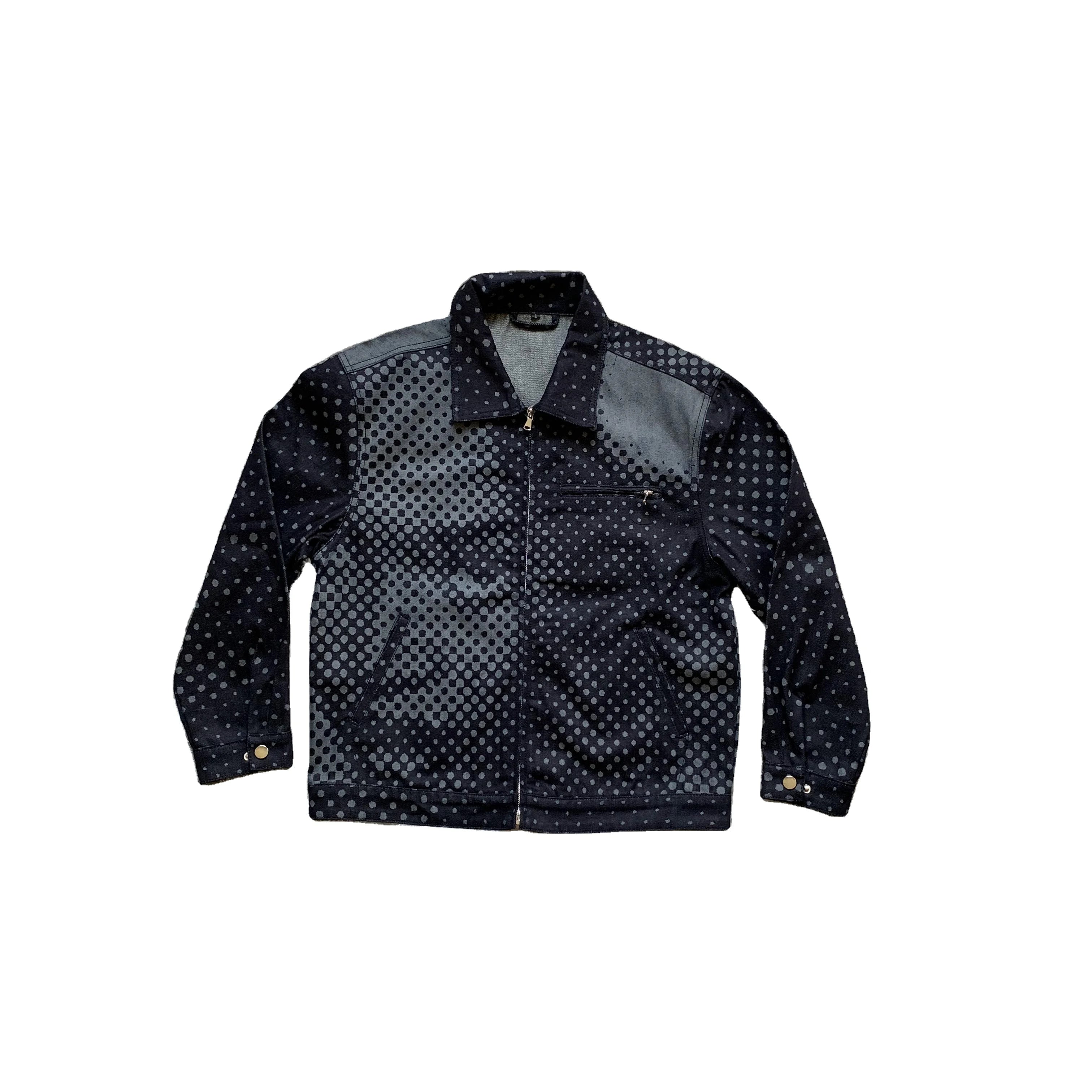 DENIMGUYS Custom Logo Street Wear Digital Printed Garment Outdoor Coats Men Sublimation Print Jacket