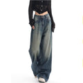 S-XL Early Autumn New Retro Washed Jeans Loose Wide Leg Casual Pants