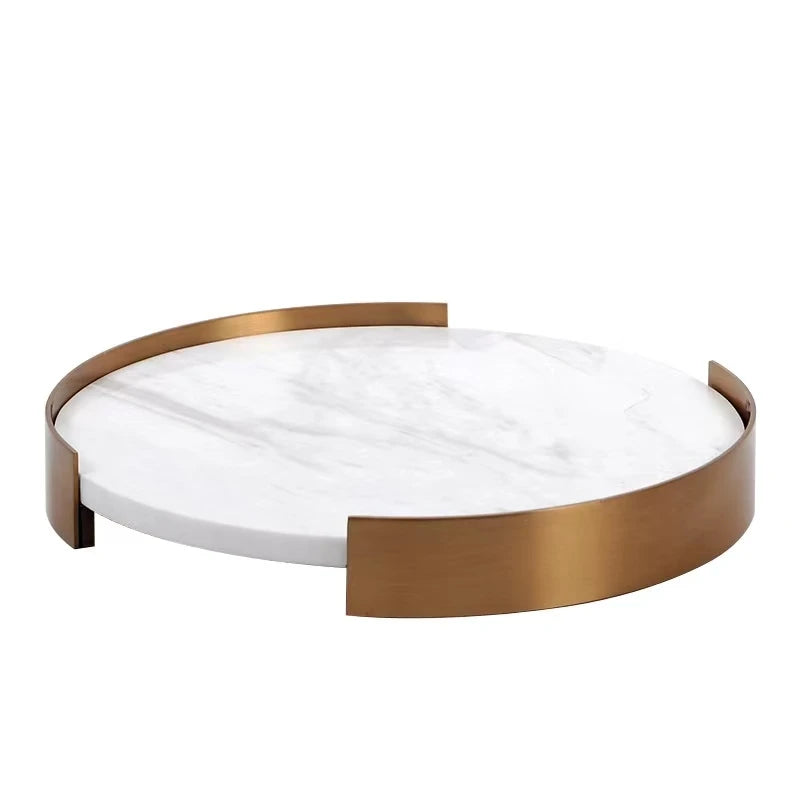 Chinese Factory Supply Custom Logo Marble Tray Marble Storage Candy Jewelry Cosmetic Collection Tray Serving Trays