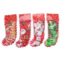 New Christmas Pet Chewing Toys Fancy for Cats Dogs Plush Plastic Christmas Socks Set Kitten Puppy Chewing Toy Christmas Style