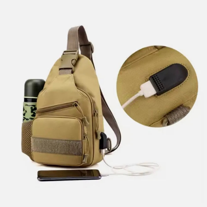Men Tactical Sling Chest Bag Molle Outdoor Crossbody Backpack Holster Pouch Bag Anti Theft Travel Shoulder Bags