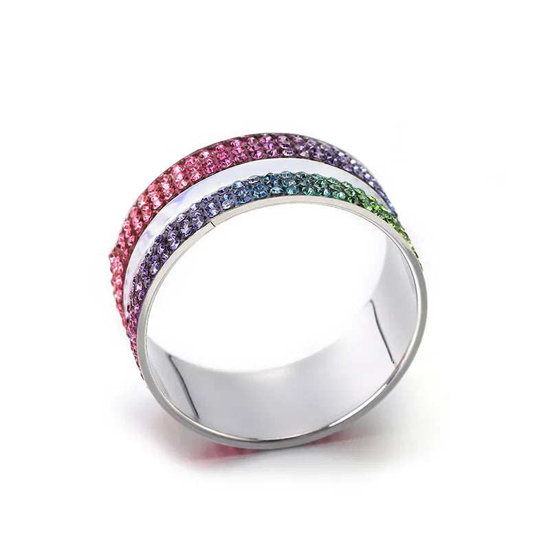 Luxury Simple Shape Metal Napkin Holder Wedding Napkin Ring Party Serviette Decoration Colored Rhinestones Made Alloy Table