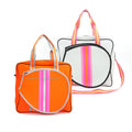 Women Neoprene Sport Tennis Racquet Bag Pickle Ball Racket Paddle Large Capacity Weekend Beach Tote Bag Pickleball Purse Handbag