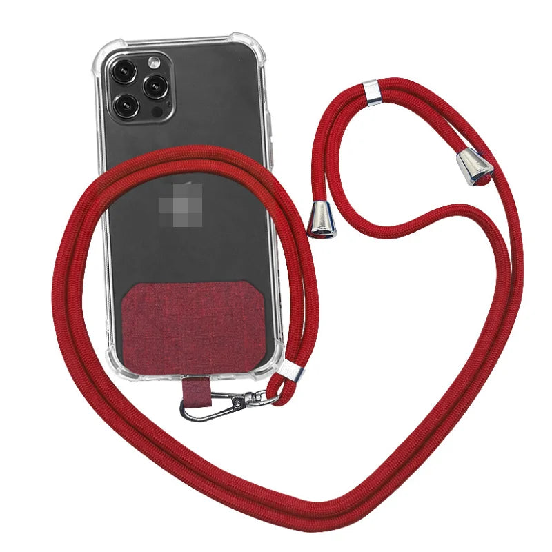 Mobile Phone Lanyard Patch Lanyard Nylon Sports Anti-lost Neck Soft Rope Key  Chain Rope Holder