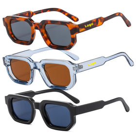 688 Retro Classic square Sun Glasses Uv400 Ins Hot Thick Frames Sunglasses for Men Custom logo Wholesale 2024
