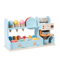 Wooden Kids Coffee Maker Ice Cream Dessert Pretend Play Set Food Kitchen Accessories Montessori Shape Sorter Toys for Girls Boys