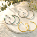 Bohemian Design Ear Piercing Jewelry Minimalist Thin C Shape Earring Hypoallergenic Stainless Steel Gold Plated Hoop Earring