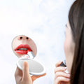Hot Selling Compact Dual Side 2X Magnifying + Plain Mirror Rechargeable Pocket Makeup Mirror
