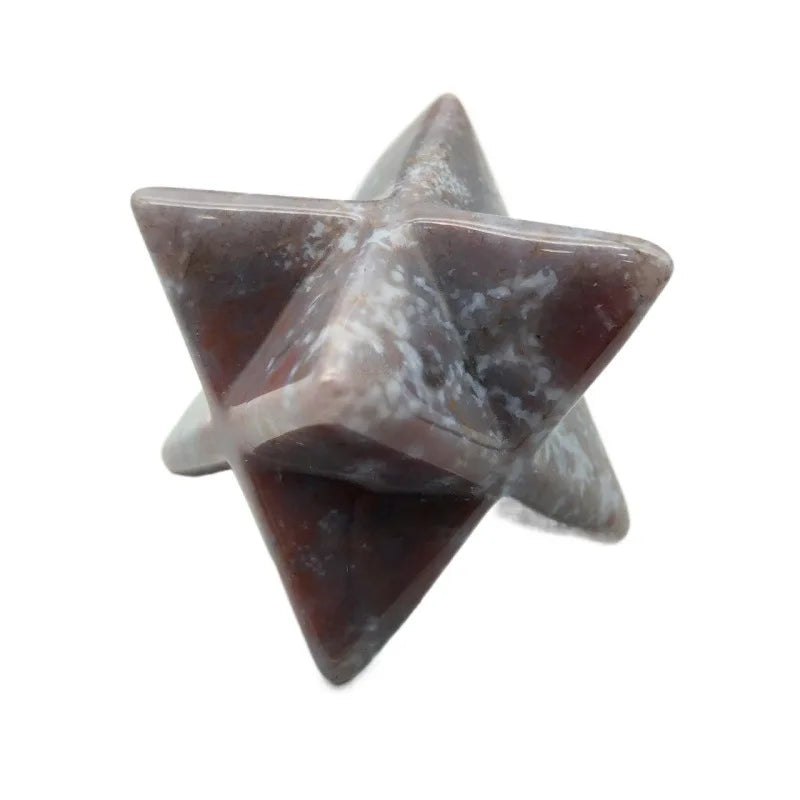 Huiying Small Ocean Jade 1 inch Natural Crystal Merkaba Stone Home Decor