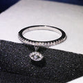 2020 Fashion Classic Orthodox Brass Rhodium Plated ZIRCON Channel Set Ladies Angel Eyes Rings