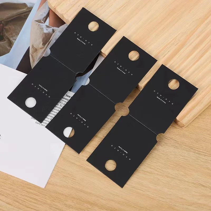 E-Wholesale Popular Jewelry Card Black Card Paper NYU DIY Gilding Folding Accessories Available