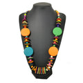 Wholesale Ethnic Statement Handmade Coconut Shell Wooden Beads Long Necklace Bohemian Classical Hawaii Summer Jewelry Accessory