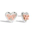 New Design Trendy Stainless Steel Stud Earrings Ear Stabilizers Waterproof Spray Paint Bow Heart Love Idea Fashionable Gift Idea