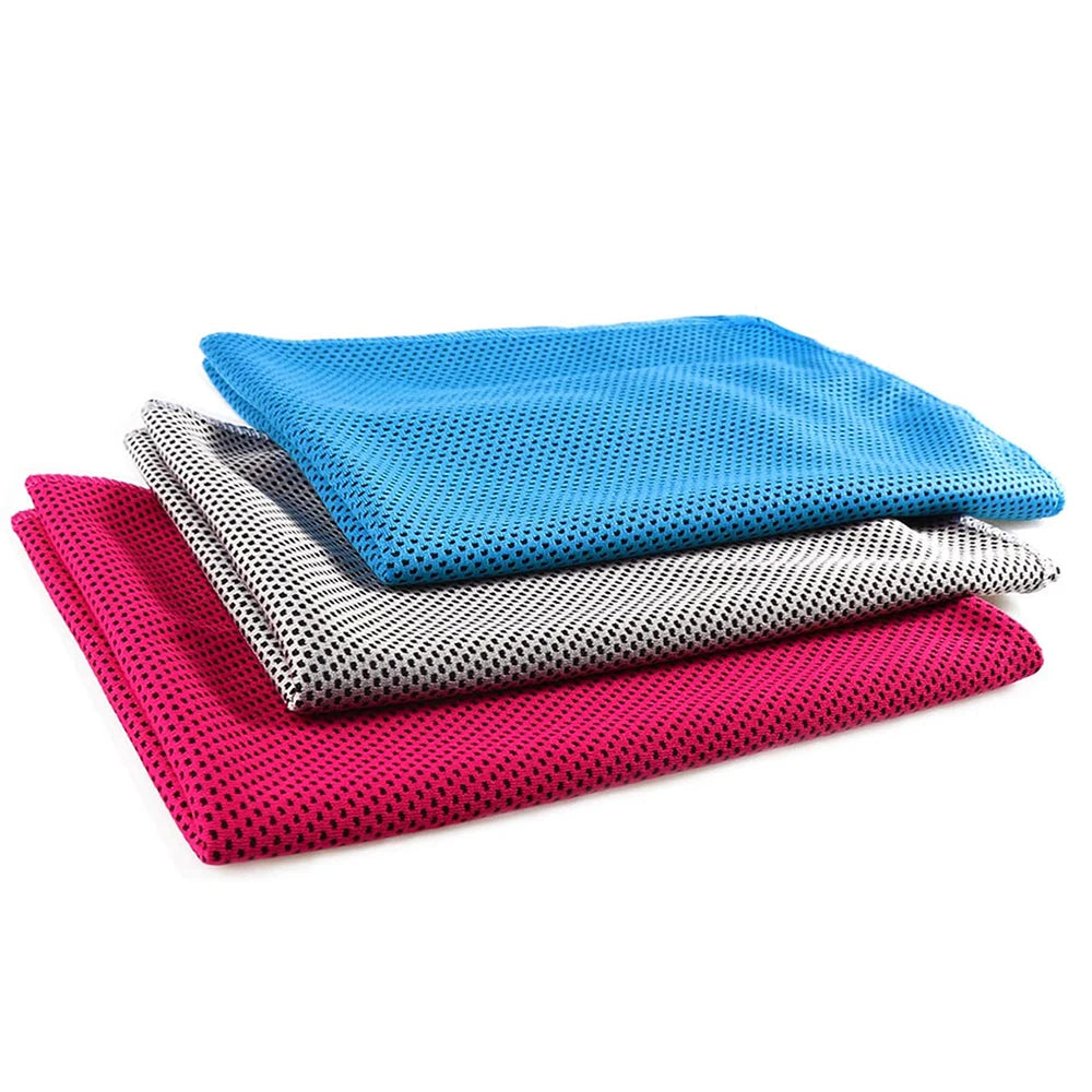Hot Quick Dry 30*100CM Fitness Yoga Towel Ice Cooling Microfiber Sports Gym Towel Knitted Technics