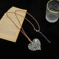 TongLing New Design Large Pendant Long Necklaces Hollow Heart Shape Necklace for Women Wholesale