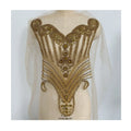 Handmade  Sew on Rhinestone Bodice Patches Appliques Sew on for Wedding Party