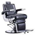 Professional Heavy Duty Reclining Barber Chair with PU Leather Adjustable Footrest Hydraulic Pump for Modern Salons
