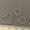 Hollow Ring Connector Pendant 14K Gold Filled Heart Charm for Necklace Bracelet DIY Jewelry Making