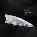 Popper Lure Blank 6.5/7.5/8.5cm ABS Artificial Bait Aneew Unfinished Bait Unpainted Fishing Lures Blank