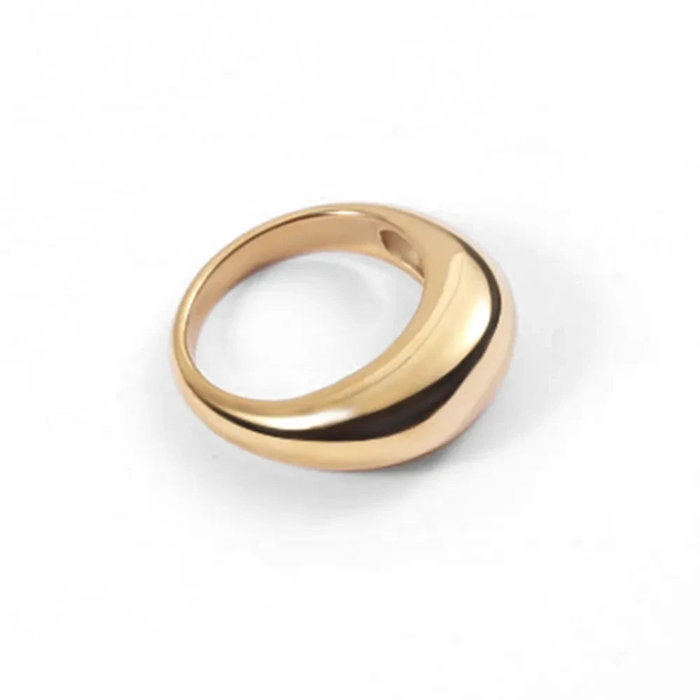 Fashion Simple Stainless Steel Rings for Women Arc Rings Jewellery Geometric Ring Size 5 6 7 8