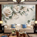Rose Girl Bedroom Wall Covering Mural Modern Light Luxury Aesthetic Tv Wall Wallpaper Simple Living Room Wallpaper