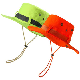 Outdoor Neon Foldable Fishing Hat Reflective Lime Green Fishermen Cap Fluorescent Bucket Hat for Hiking Camping