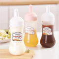 BPA Free 280ml Plastic Soft Honey Squeeze Bottle Kitchen Supplies with Nozzle Easy to Squeeze White Color for Spice