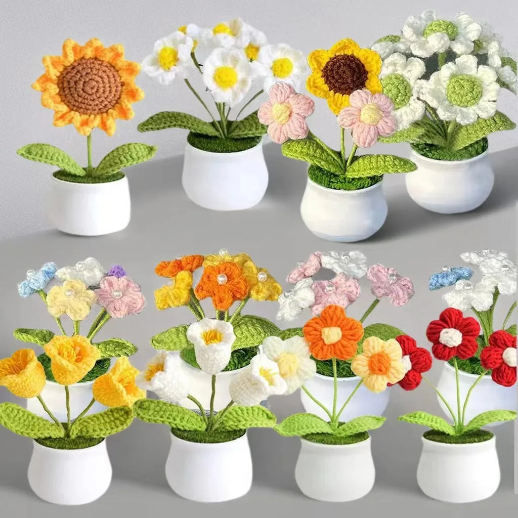 High Quality Handmade Polyester Woven Flowers Home Decor for Graduation & Easter-Modern Style