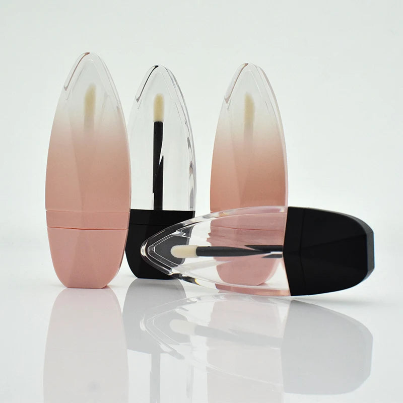 Wholesale Plastic Metallic Glossy Unique Leaf Shape Empty Liquid Lipstick Lip Gloss Cosmetic Bottle Packaging 5ml 2022 New