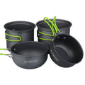 STARCAMP 2-3 Person 4 in 1 Aluminium Outdoor Picnic Camping Cookware Mess Kit Camping Pot