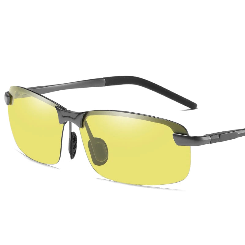 Aluminum-magnesium Polarized Sunglasses Night Vision Discoloration Gray Sunglasses Riding