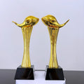 Gold Silver Bronze Resin Whale Trophy for Swimming Event Crystal Trophy Award MH-J0724