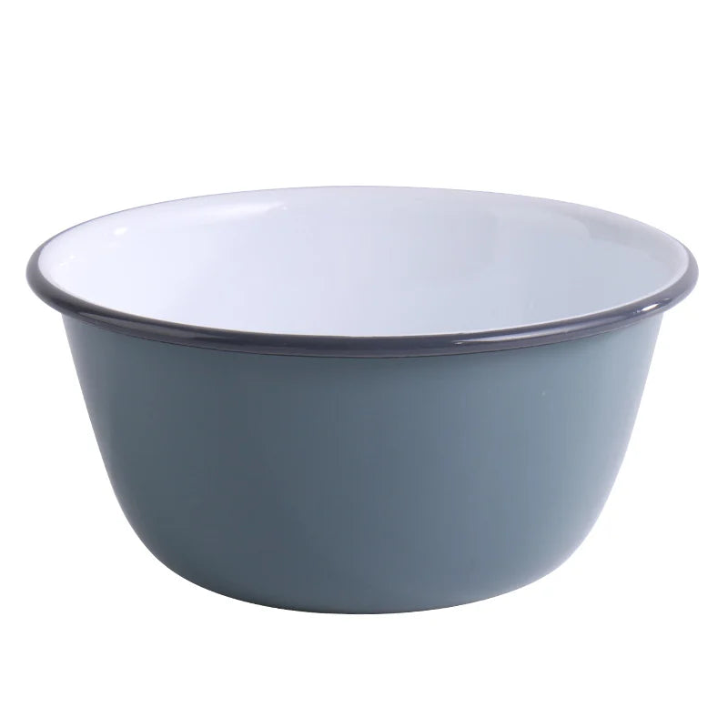 Snack Bowls Soup Fruit Salad Set Noodle Rice Popcorn Enamel Bowl Fruit Container Handicraft Kitchenware Kitchen Tableware Gifts