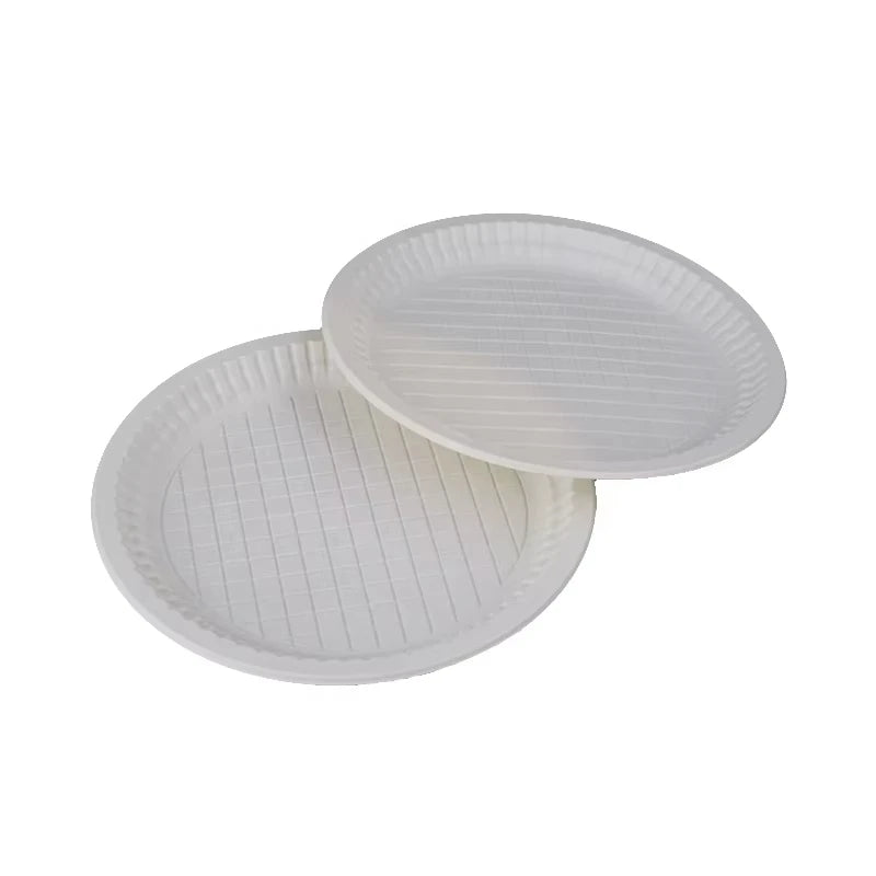 Eco Friendly  Disposable Cornstarch Plates Disposable Compostable Cornstarch Plastic Plates