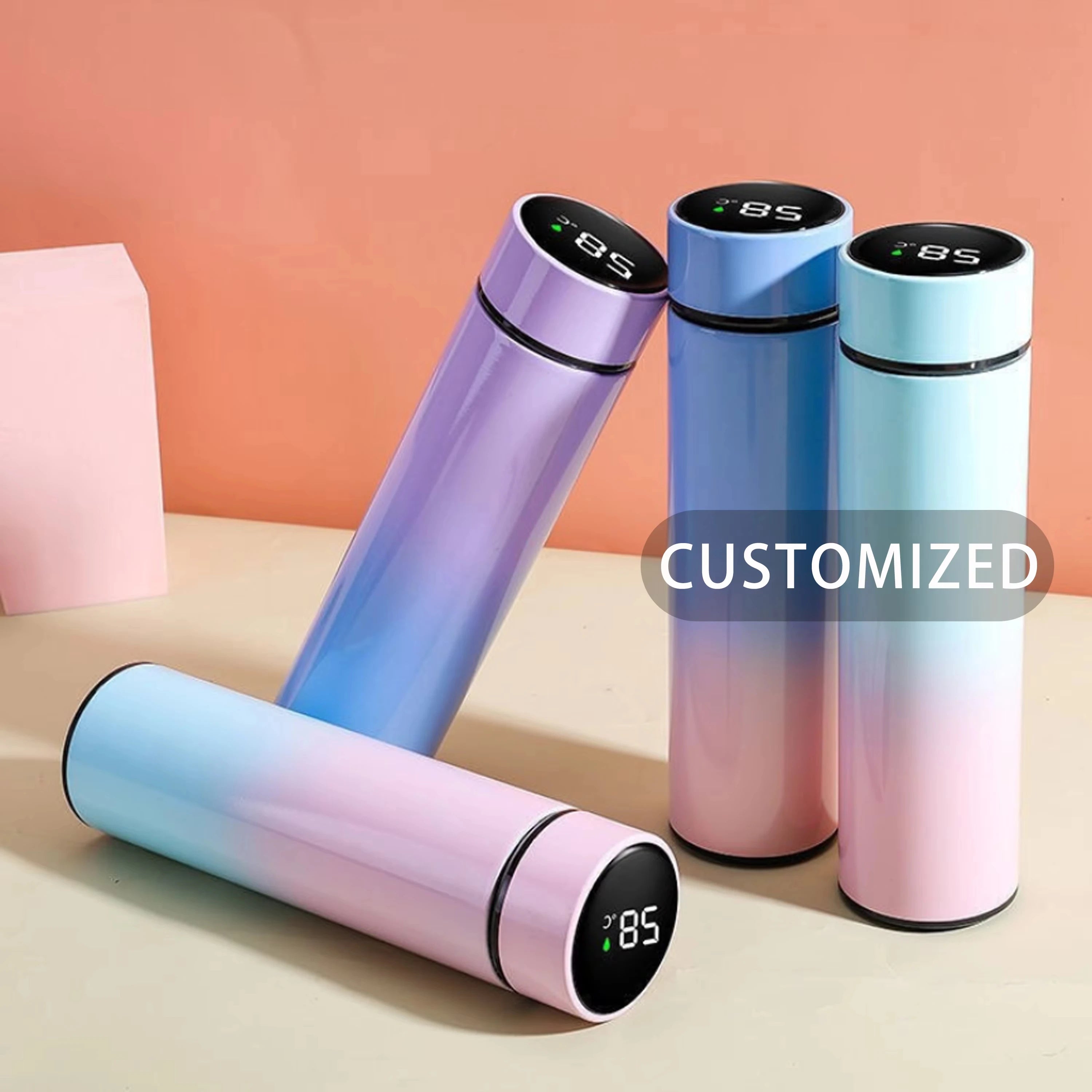 Manufacturers Wholesale Double-wall Vacuum Bottle with Led Temperature Display Stainless Steel Smart Water Bottle Thermos Bottle