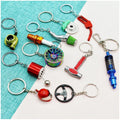 Window Breaker Car Key Carabiner Custom Piston Alloy Wheel Key Chain  Circle Head Metal Keychain